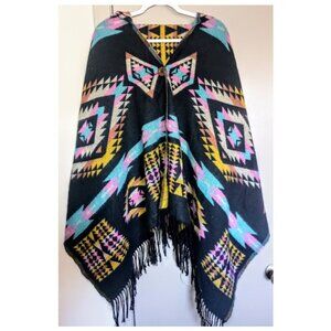 Multi-Color Aztek Poncho (NWOT)